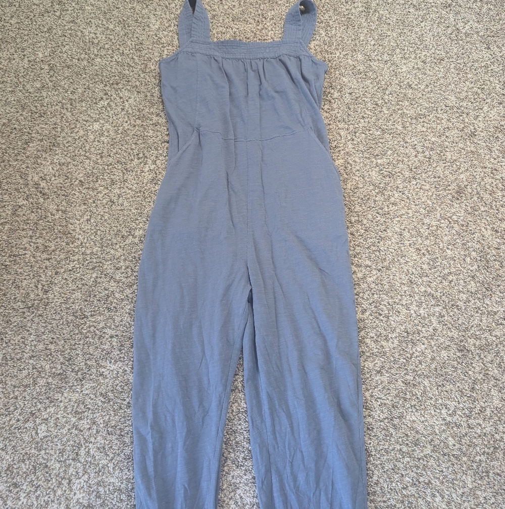 Pact Alice Slub Dust Blue Jumpsuit - Picture 4 of 9